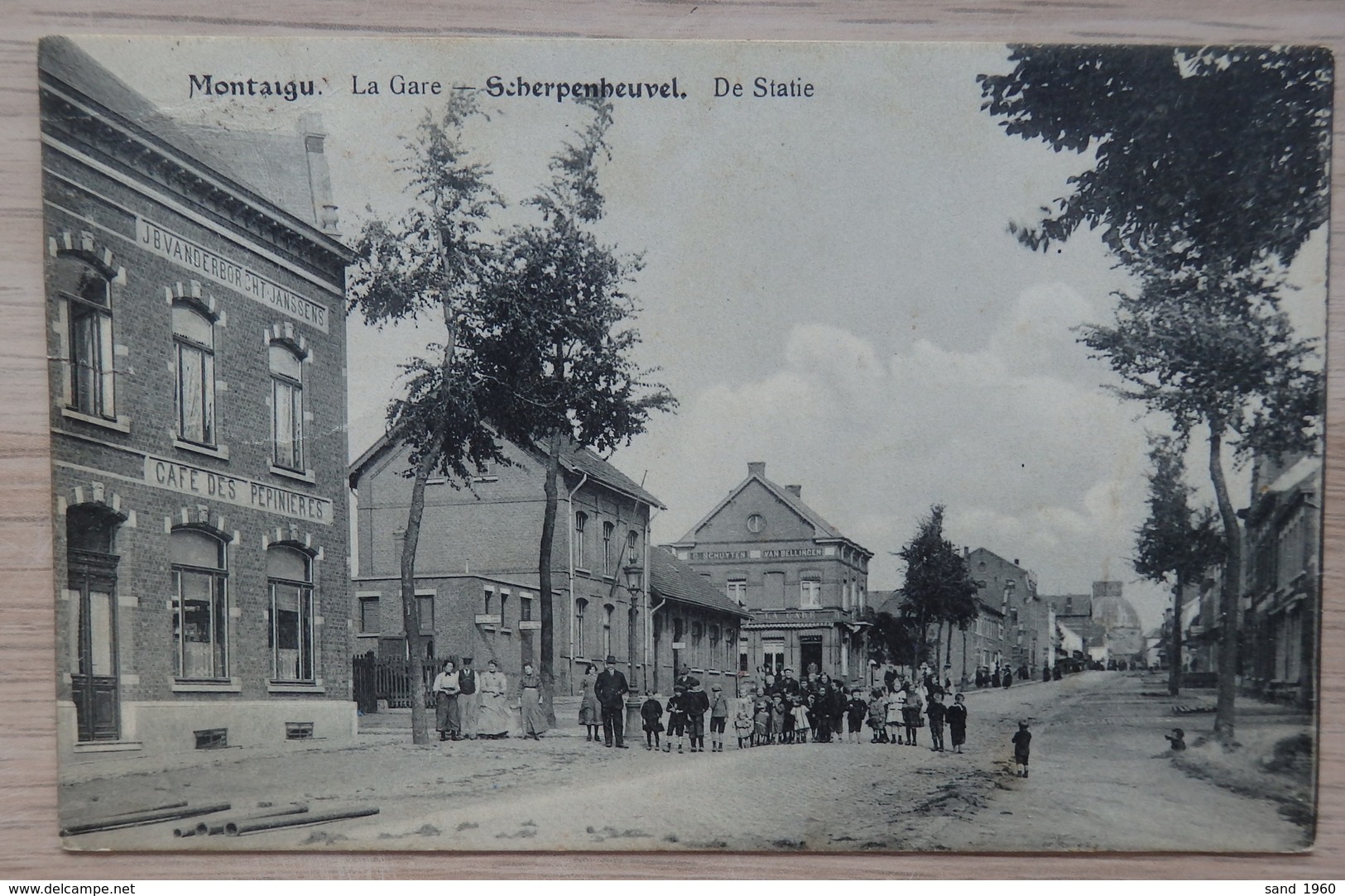 Scherpenheuvel-Zichem "Montaigu" - La Gare - De Statie - Café Des Pépinières - Circulé - Etat: Voir 2 Scans - Scherpenheuvel-Zichem