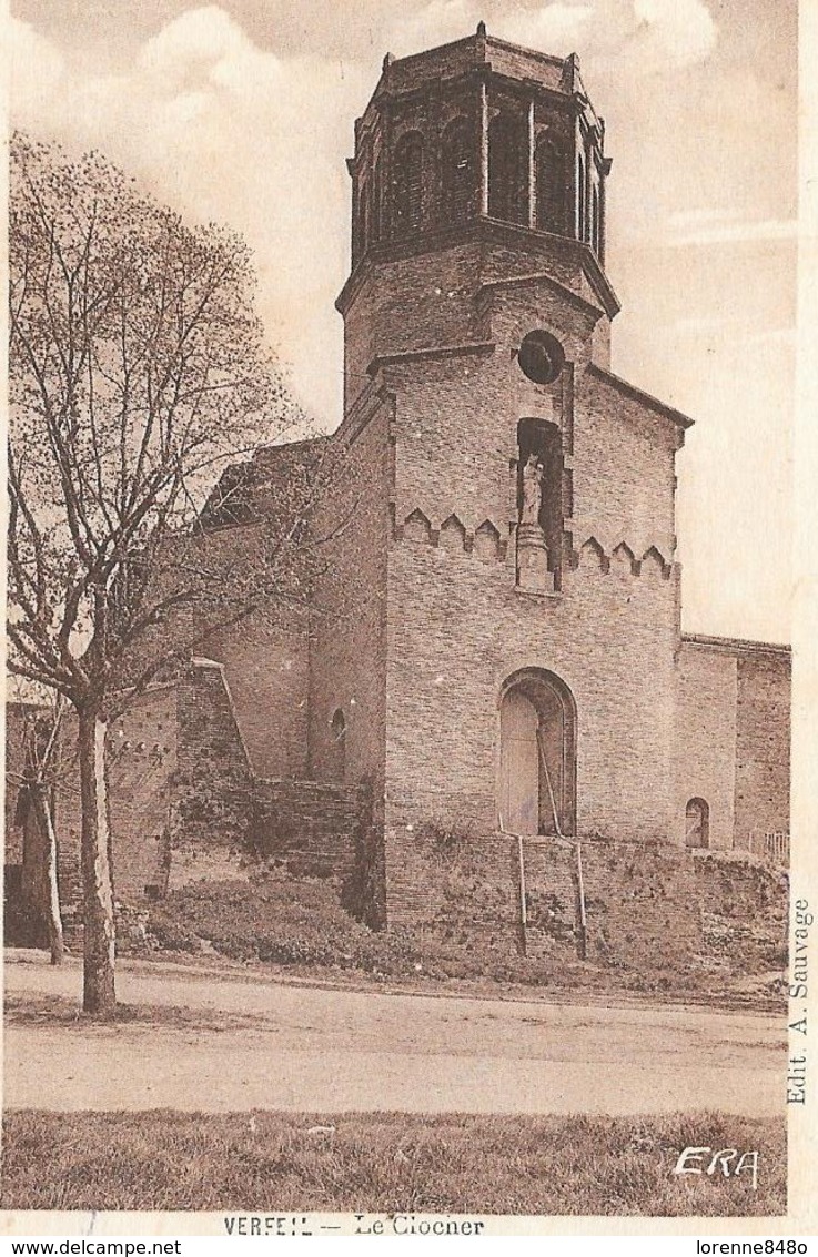 31- VERFEIL  Le Clocher écrite Et Timbré En 1936 Pour Le VAUX - Verfeil