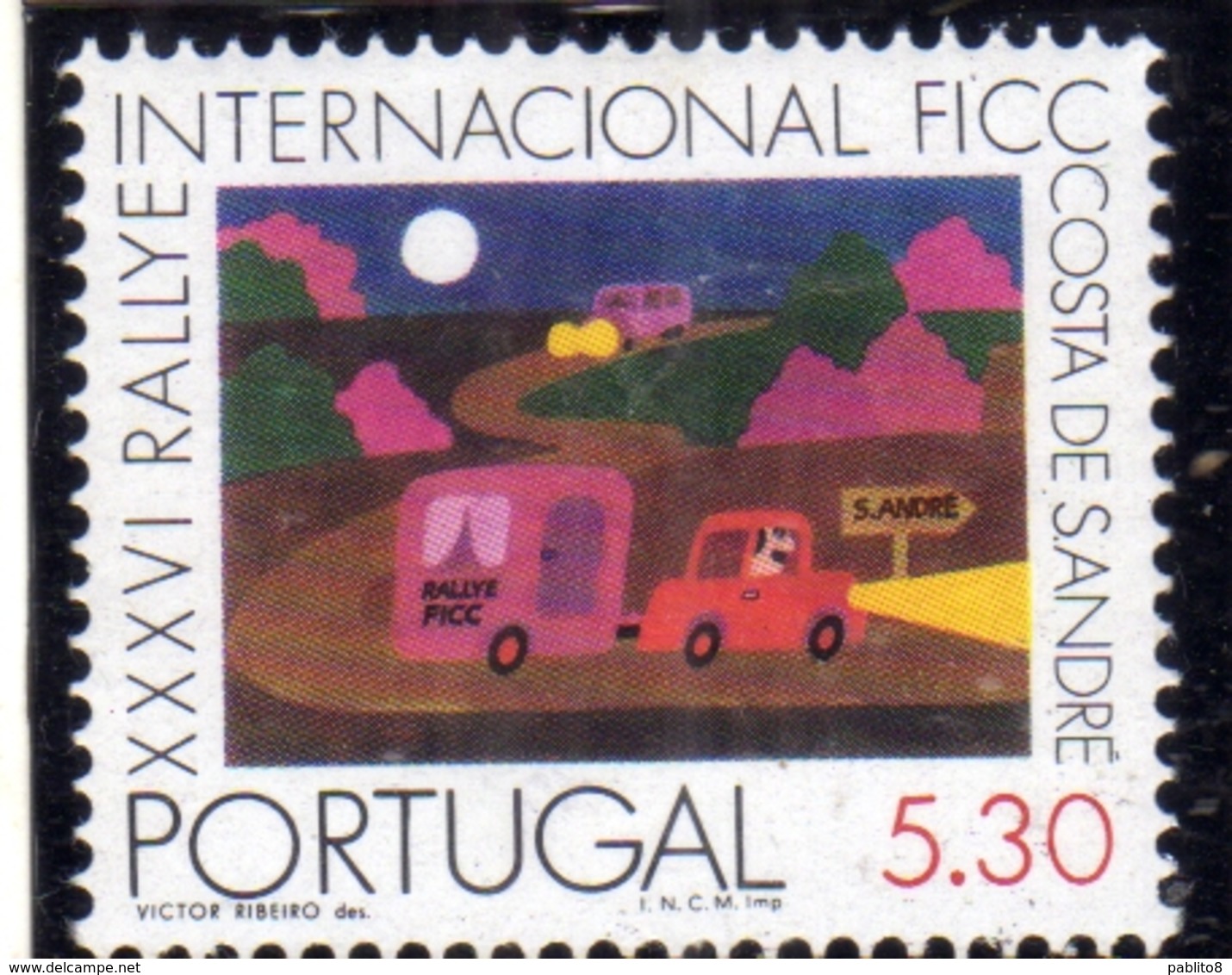 PORTUGAL PORTOGALLO 1975 RALLY FICC COSTA DE SANDRE 5.30 MNH - Nuovi