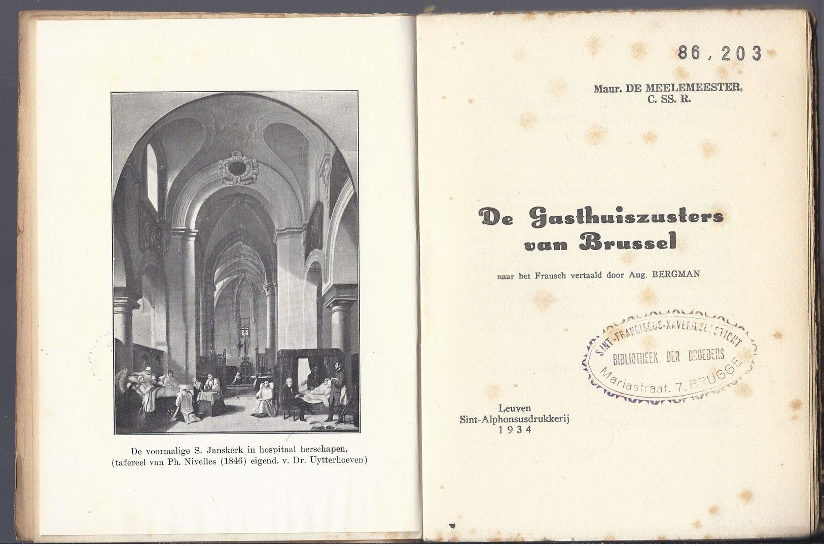 1934 DE GASTHUISZUSTERS VAN BRUSSEL MAUR. DE MEULEMEESTER - ST. JANSGASTHUIS KARDINAAL MERCIER JETTE KOORHABIJT ... - Anciens