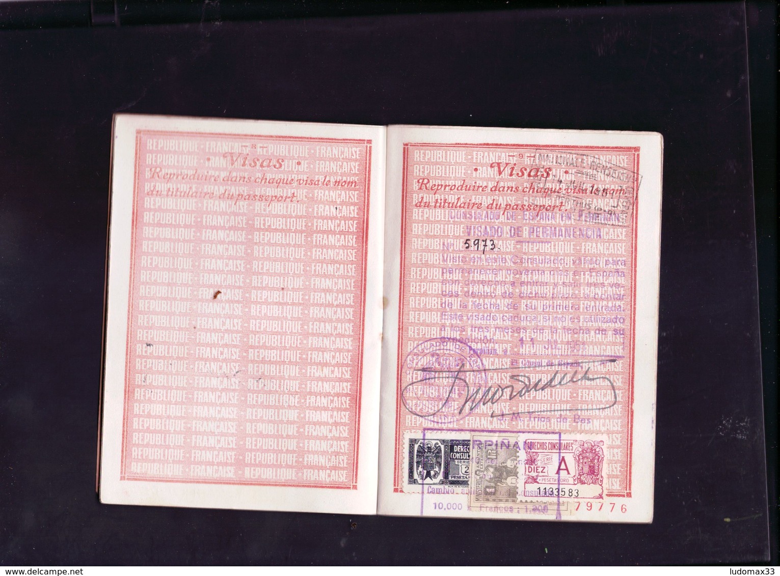 Passeport Republique Francaise  Madagascar Et Dependances 1951 - Non Classificati