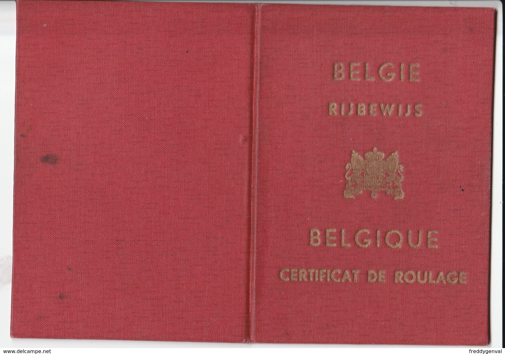 BELGIQUE CERTIFICAT DE ROULAGE - 1900 – 1949