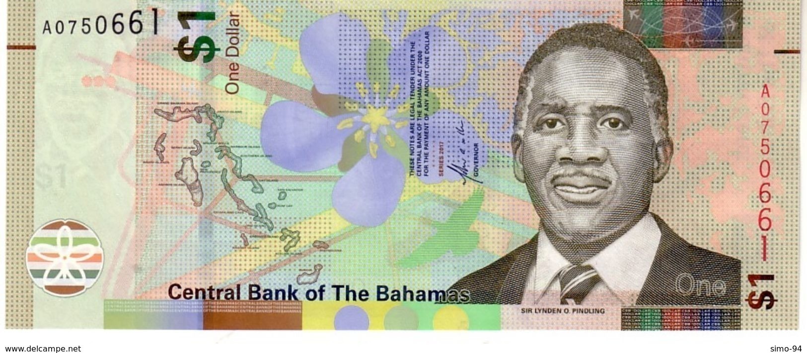 Bahamas P.new 1 Dollar 2017 Unc - Bahamas