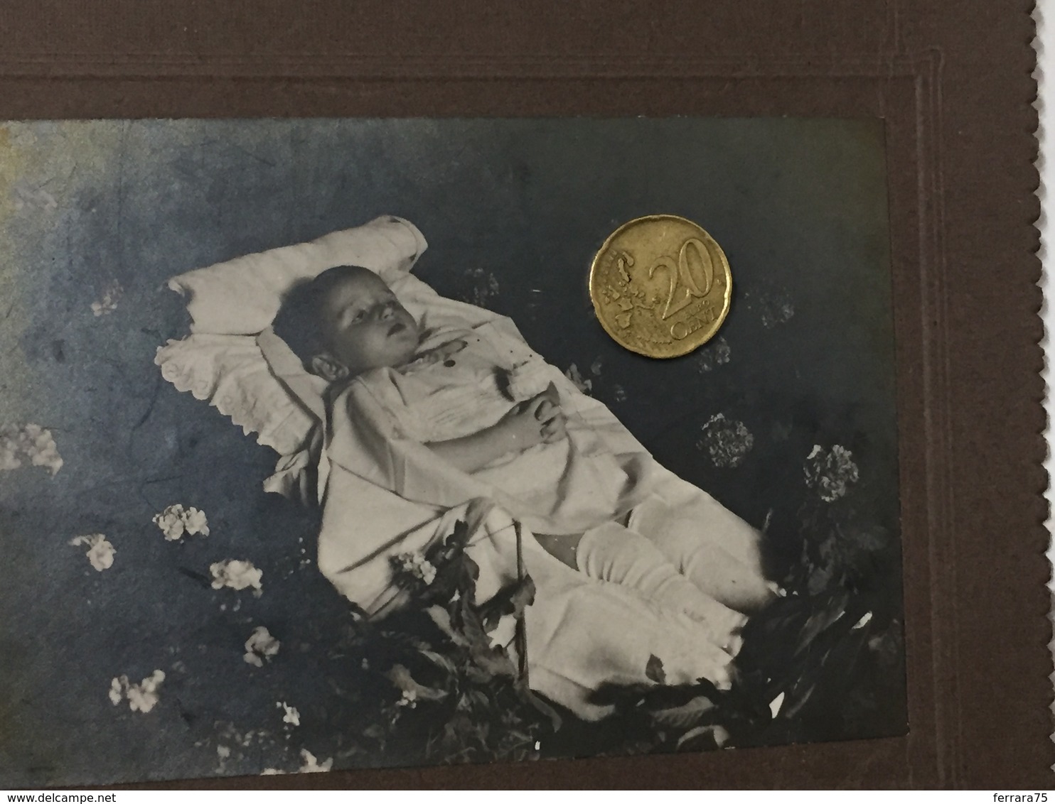 CDV FOTO RITRATTO POST MORTEM, YOUNG GIRL IN BED MEMENTO MORI IVREA . - Other & Unclassified