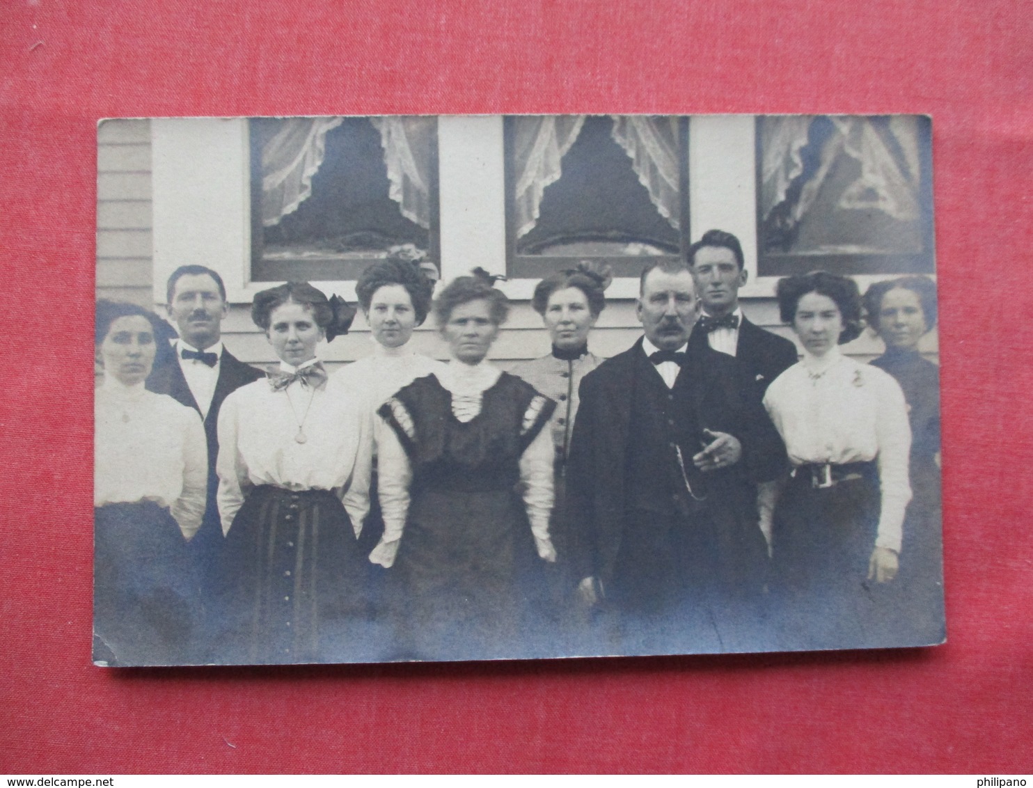 RPPC  Group Photo  Man With Cigar  Ref 3250 - To Identify