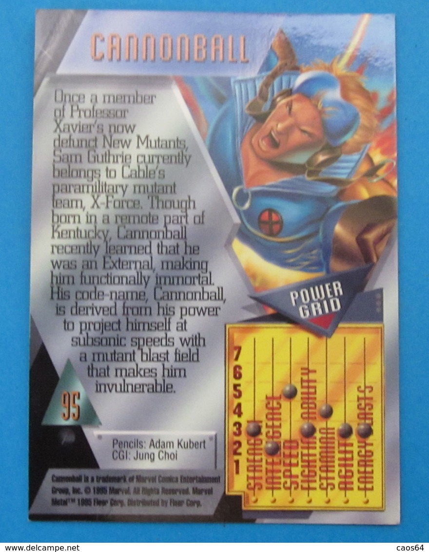 CANNONBALL CARD METAL 1995 - Marvel