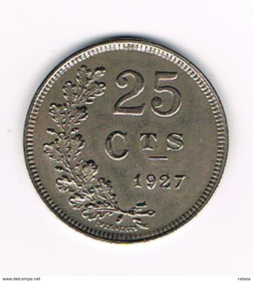 °°° LUXEMBOURG 25 CENTIMES 1927 - Luxembourg