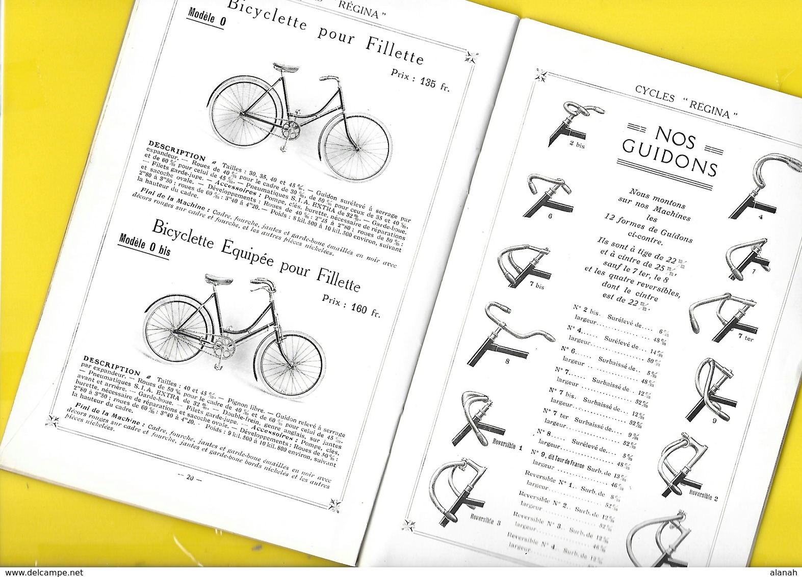 Catalogue 1913 Cycles "REGINA" Pagis 24 Pages + Couverture Format 14 X 21 Cm Env.. - Cyclisme