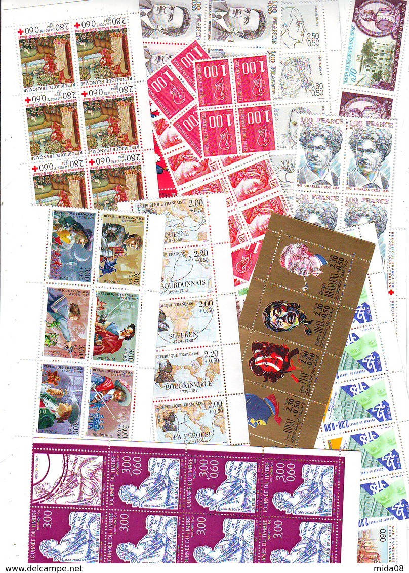 Lot De 100€ Ou 656fr à La FACIALE En Timbres De FRANCE Neufs MNH . SURTAXE NON COMPTEE Pour 50€ . - Autres & Non Classés