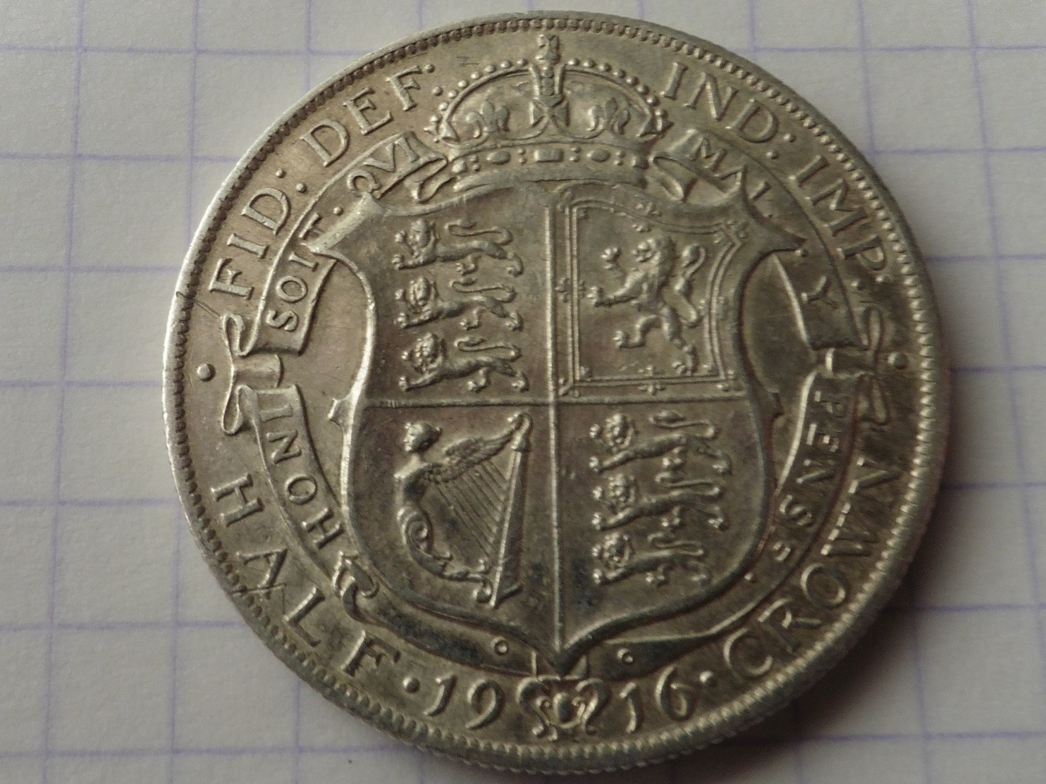 HALF CROWN 1916 ARGENT EXCELLENT ETAT - Autres & Non Classés