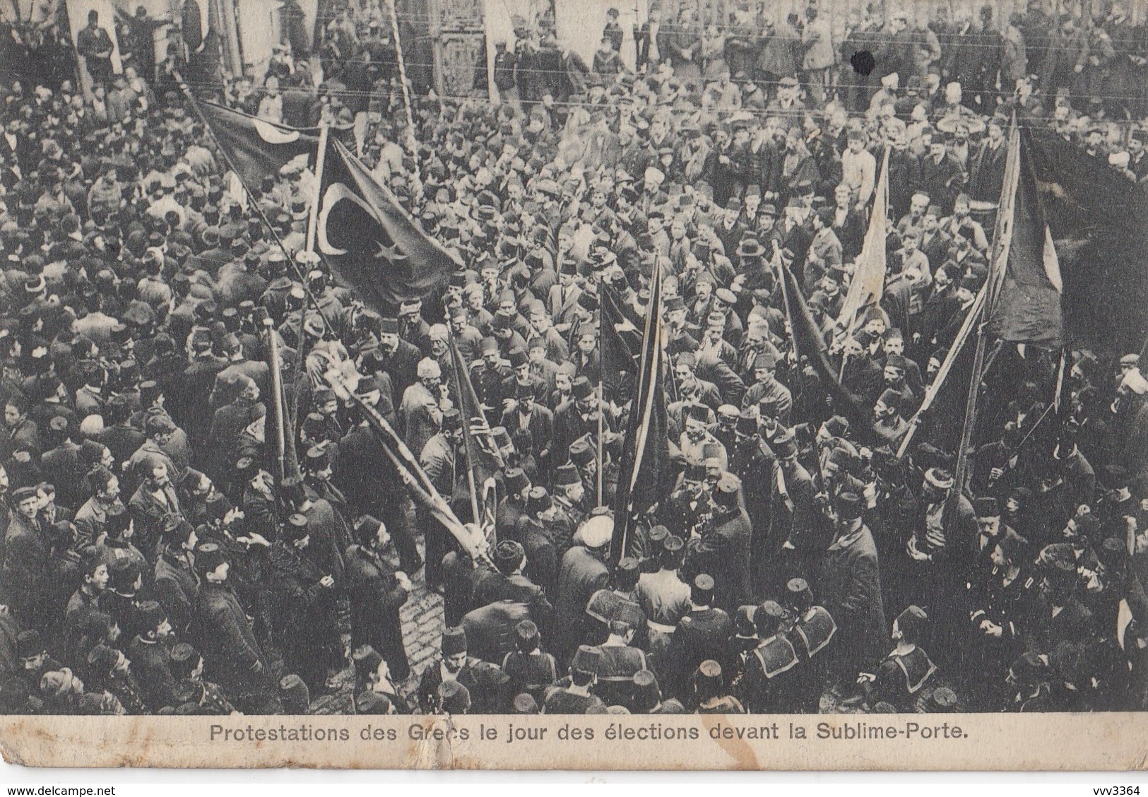 CONSTANTINOPLE: Protestation Des Grecs Le Jour Des élections Devant La Sublime-Porte - Turkey