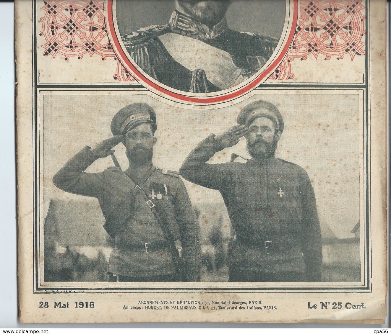 Revue Les ANNALES - 28 MAI 1916 -TSAR Et Frères RUSSES RUSSIE - 1900 - 1949