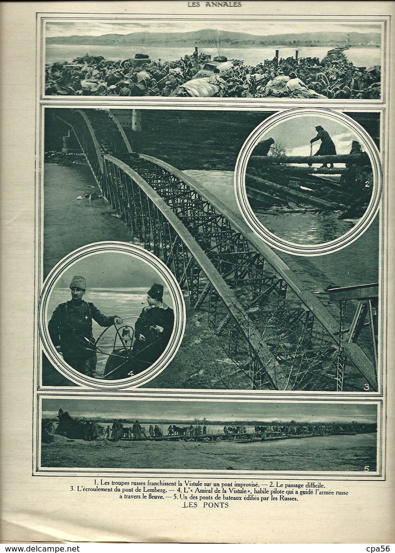 Revue les ANNALES - 28 MAI 1916 -TSAR et frères RUSSES RUSSIE