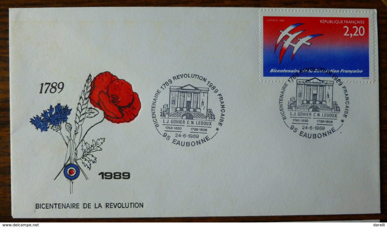 FDC France 1989 - Bicentenaire De La Révolution Française - YT 2560 -  95 Eaubonne & 84 Avignon - 1980-1989