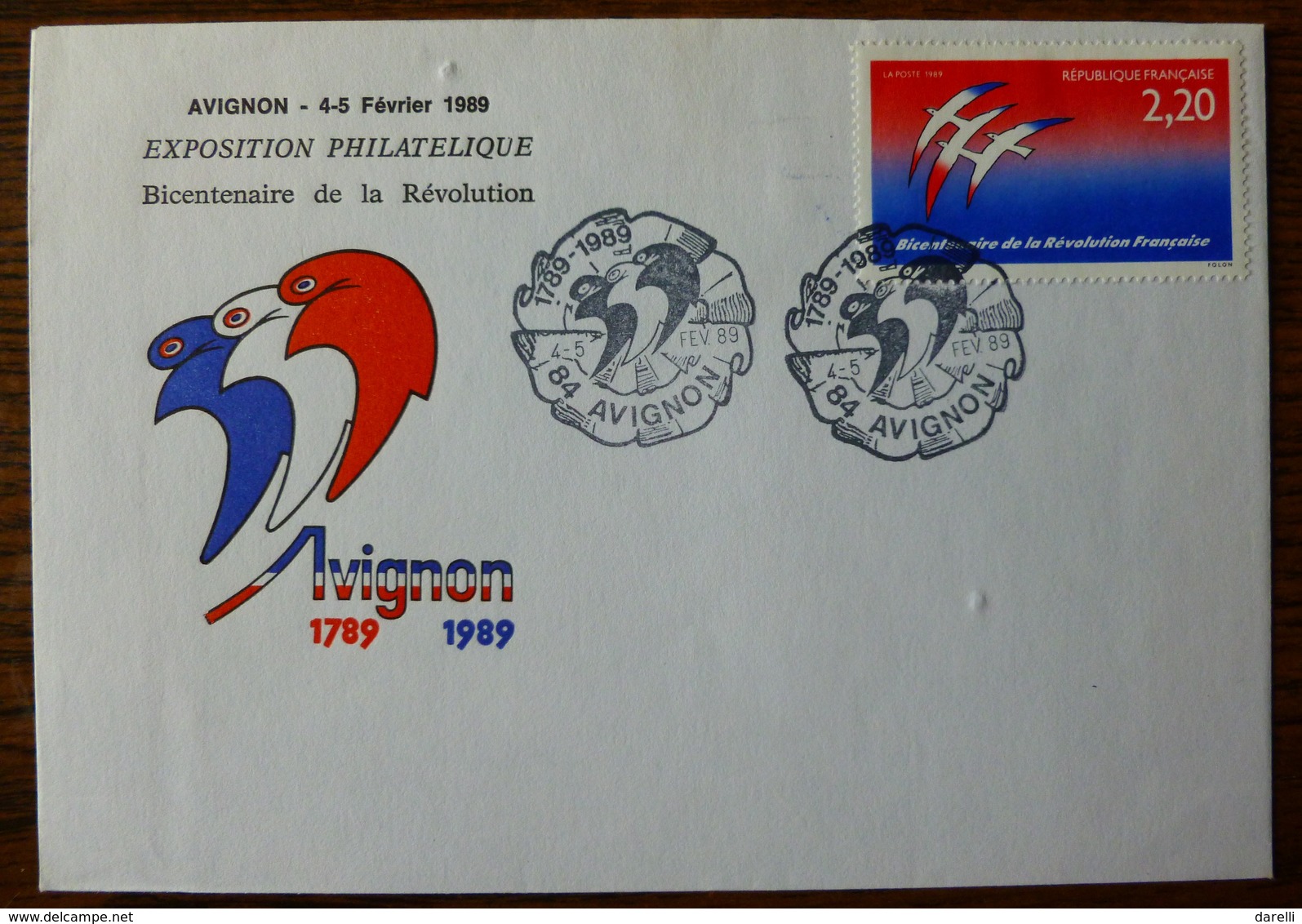 FDC France 1989 - Bicentenaire De La Révolution Française - YT 2560 -  95 Eaubonne & 84 Avignon - 1980-1989