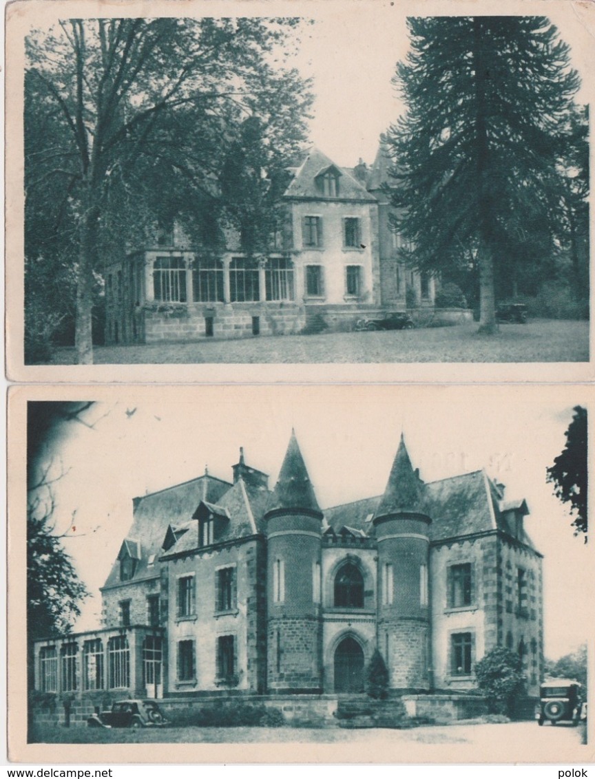 Lot De 2 Cpa BONNEMAIN (Ille Et Vilaine) - Chateau Des Diablaires - Maison De Plein Air Des Pupilles Du Nord - Other & Unclassified