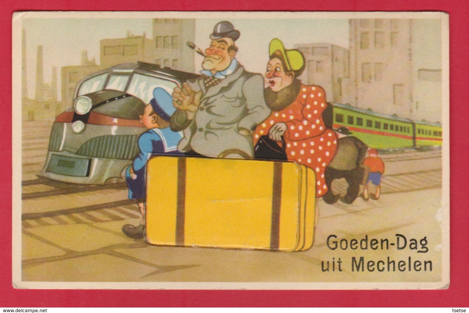 Mechelen - Goeden-Dag Uit ... Wenskaart - Leporello - 1954 (verso Zien ) - Malines