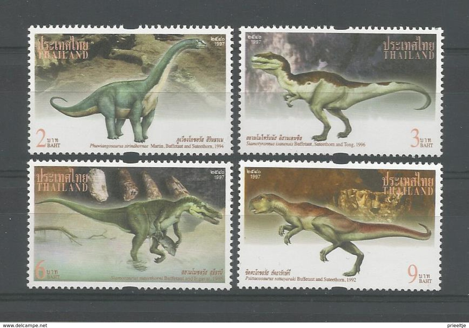 Thailand 1997 Prehistoric Fauna  Y.T. 1756/1759 ** - Thaïlande