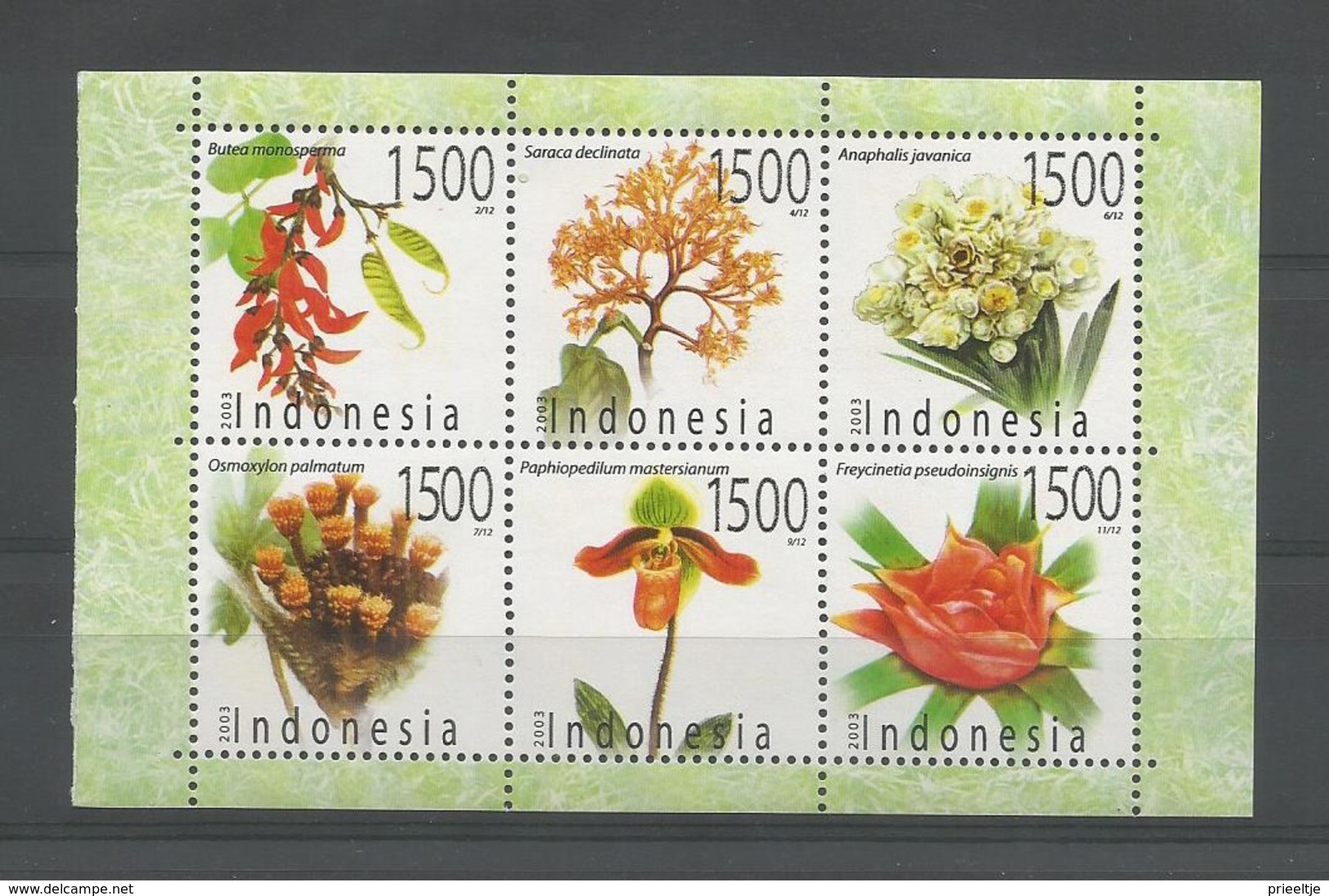 Indonesia 2003  Plants Sheet  Y.T. Ex 2022/2033 ** - Indonésie