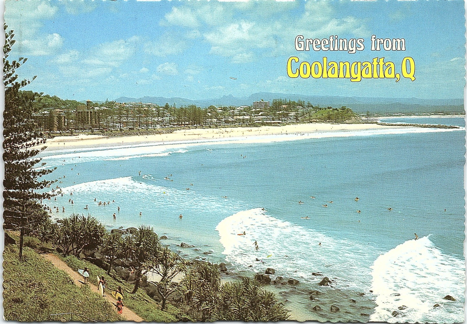 Greetings From Coolangatta, Looking North To Kirra Hill And Coolangatta Beach, Queensland, Australia - Gold Coast