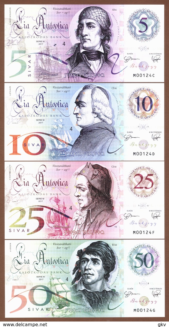 LIA ANTOOTICA Set 4 Pcs 2017 Polymer UNC. The Pirate Notes - Andere & Zonder Classificatie