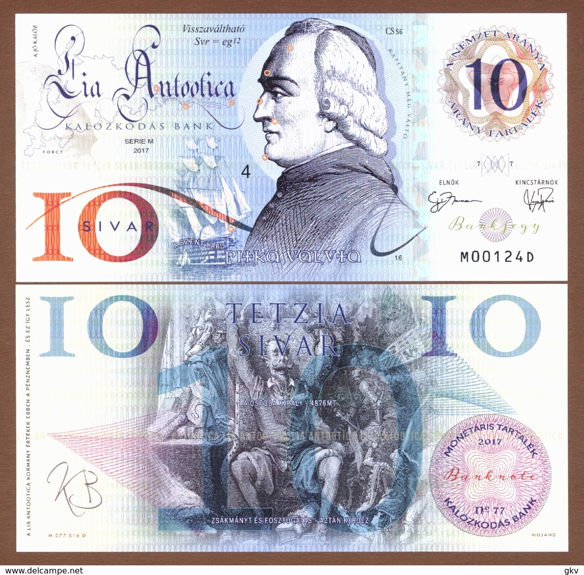 LIA ANTOOTICA Set 4 Pcs 2017 Polymer UNC. The Pirate Notes - Andere & Zonder Classificatie