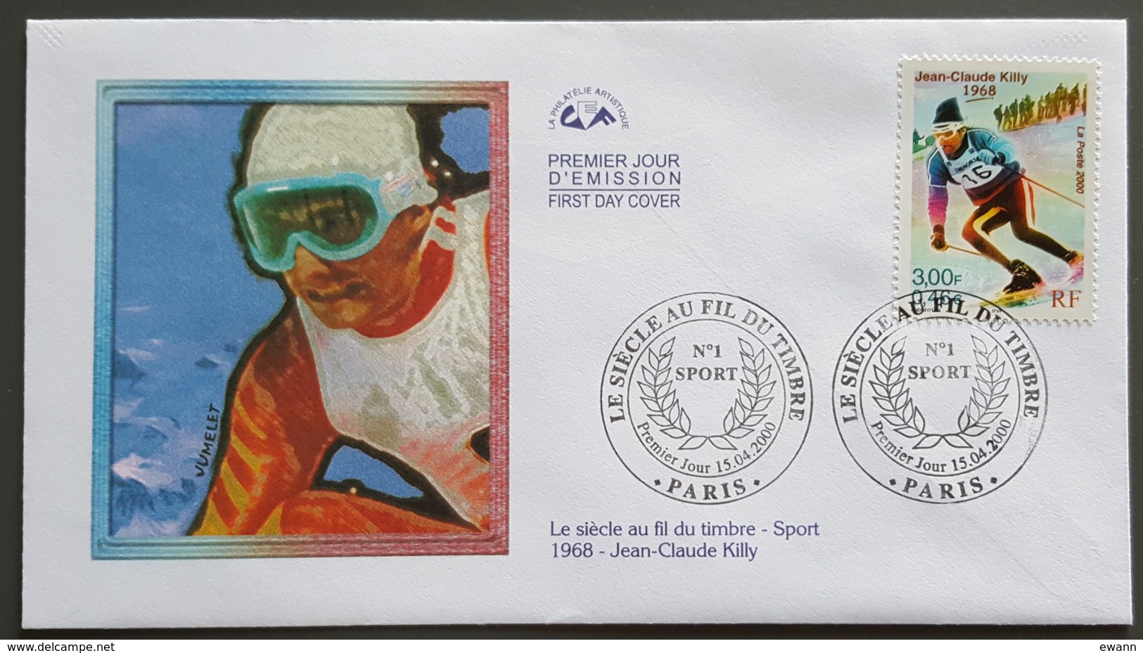 FDC 2000 - YT N°3315 - LE SIECLE AU FIL DU TIMBRE / SPORT - PARIS - 2000-2009