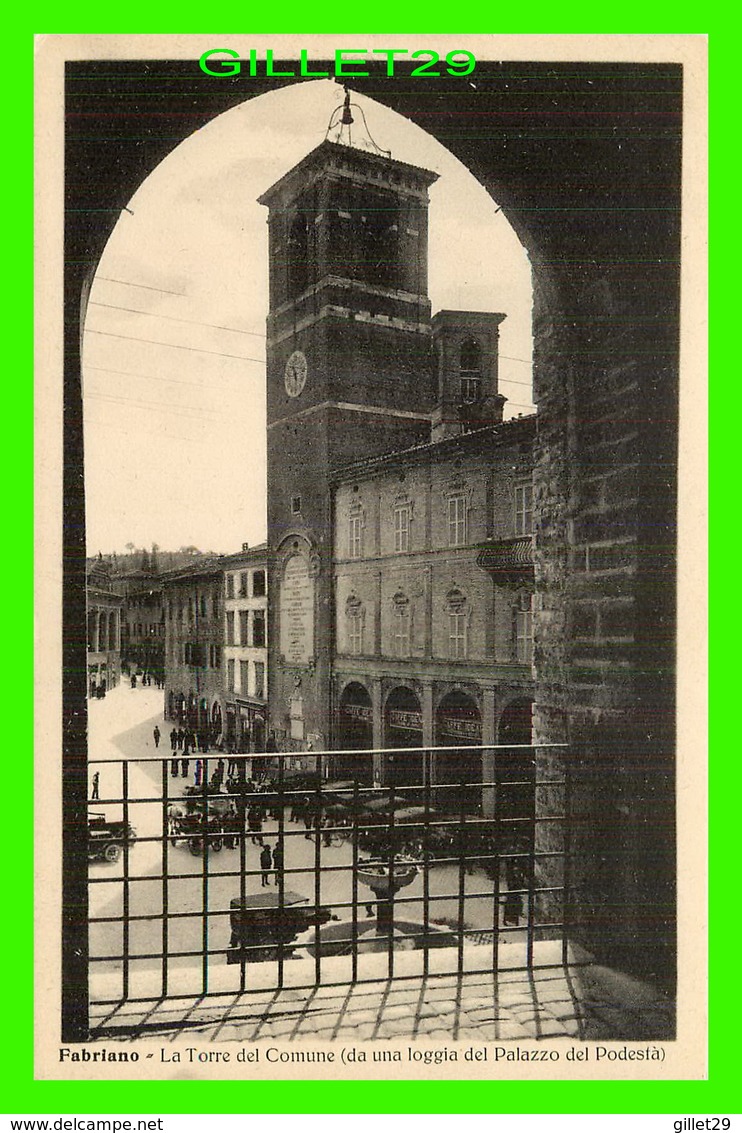 FABRIANO, ITALIA - LA TORRE DEL COMUNE DA UNA LOGGIA DEL PALAZZO DEL PODESTÀ - ANIMATED - EDIZ. G. LOTTI - - Ancona