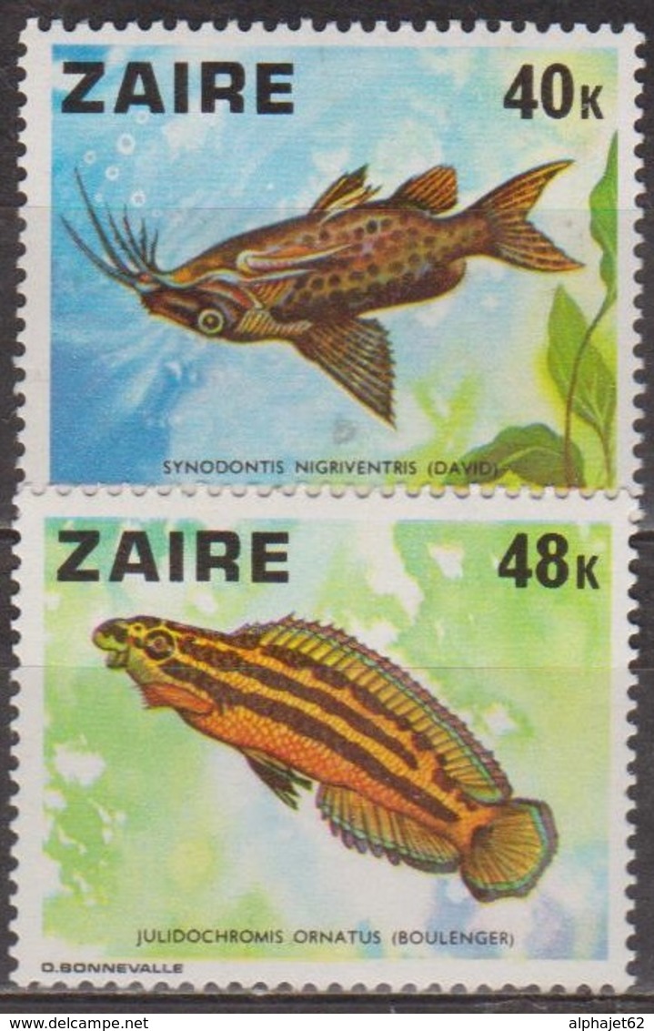 Faune Aquatique - ZAIRE - Poissons D'Afrique - N° 906-907 ** - 1978 - Oblitérés