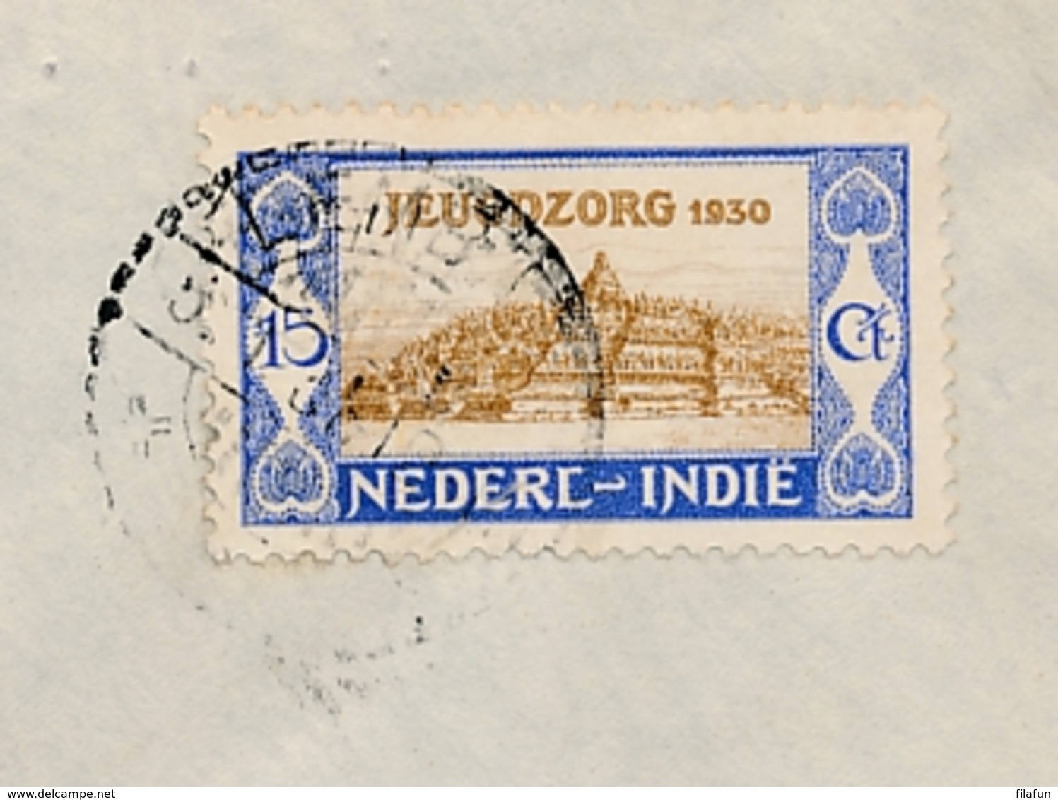 Nederlands Indië - 1931 - 15 Cent Jeugdzorg - Single Franking Op Cover Van LB LEMBANG Naar Paris / France - Nederlands-Indië