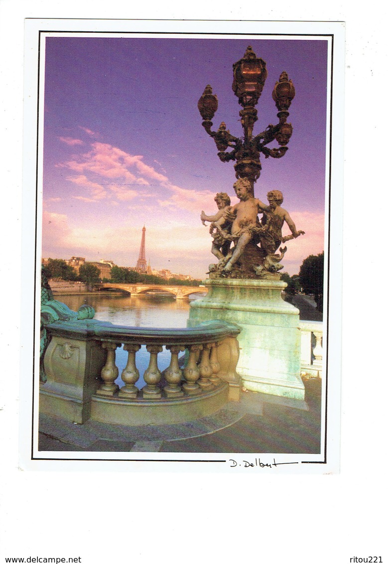 Cpm - 75 - PARIS - Pont Alexandre III - 1988 - Réverbère Anges - Coquille St Jacques - Autres & Non Classés