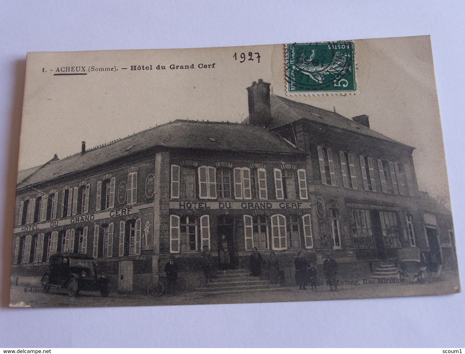 Acheux - Hôtel Du Grand Cerf - 1927 - Acheux En Amienois