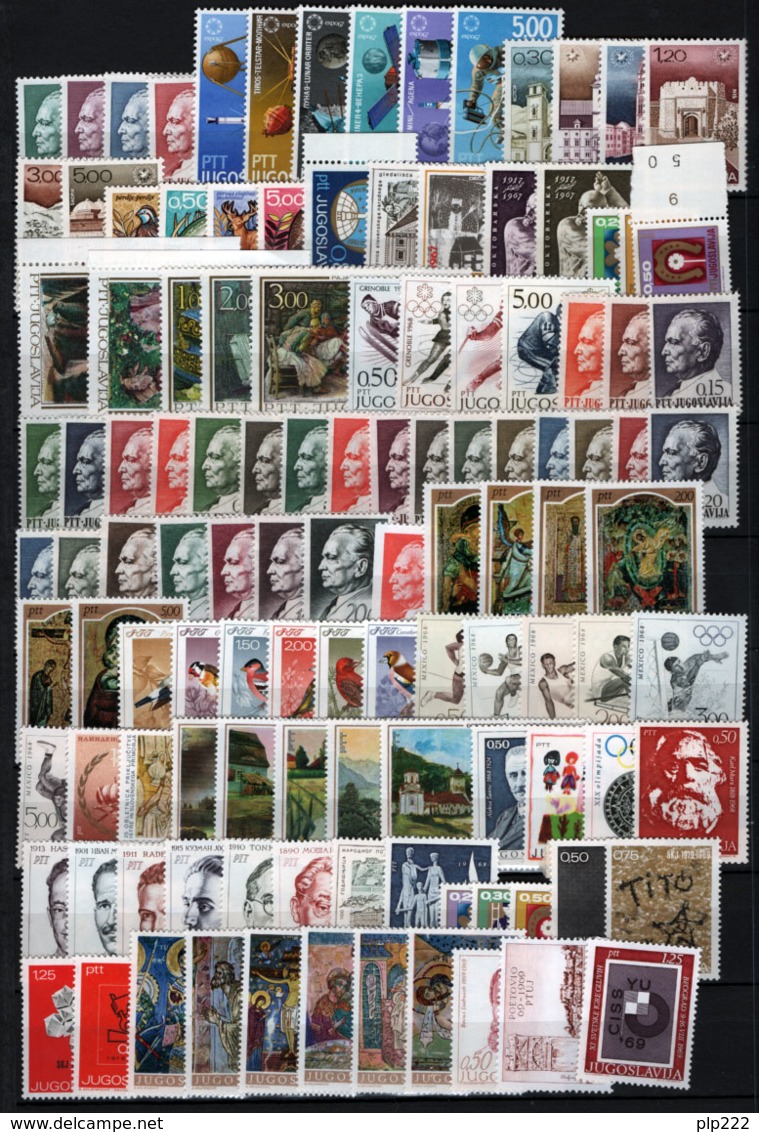 Jugoslavia 1945/82 Advanced Collection Over 1100 Val.diff. MNH/** VF/F - Collections, Lots & Series