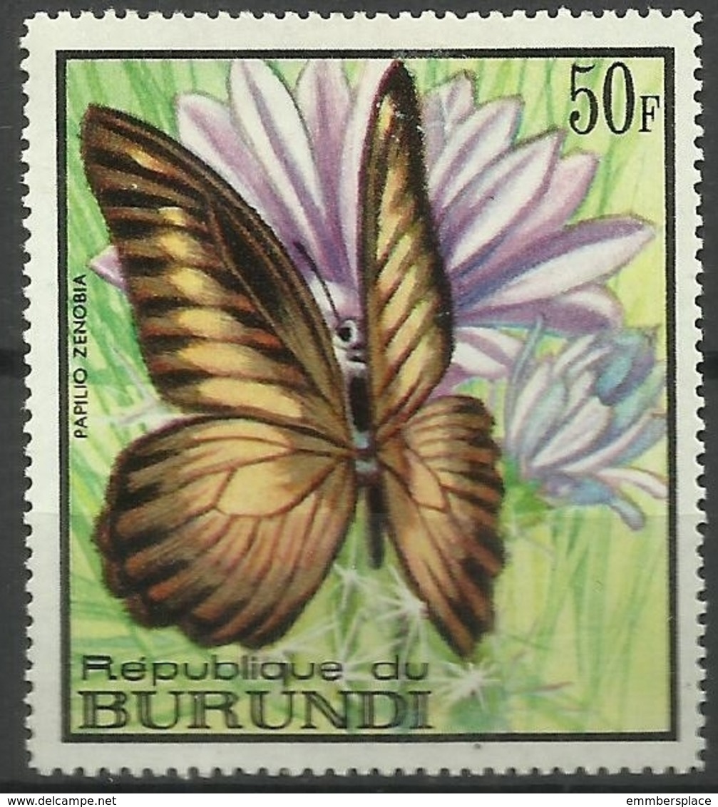 Burundi - 1968 Papilo Zenobia (Butterflies Series) 50f MH*  SG 375  Sc 253 - Unused Stamps