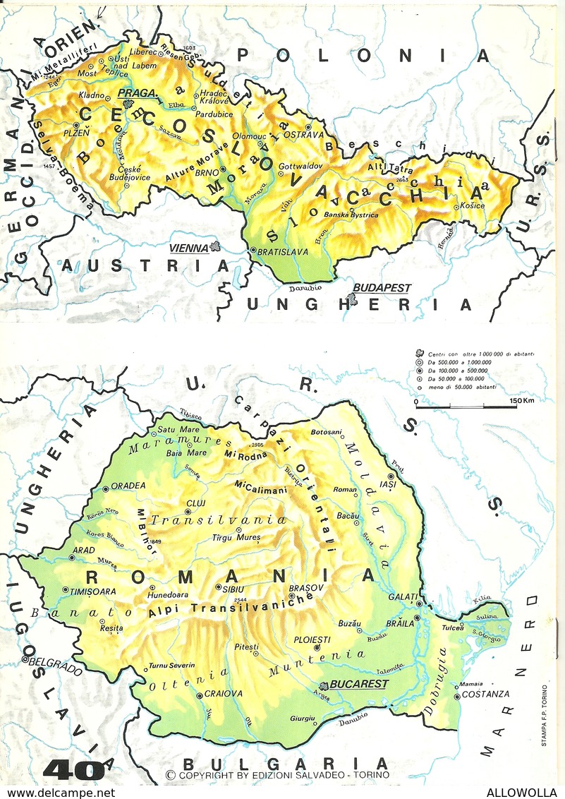 3093 "MERAVIGLIOSE FIGURINE PER LE MIE RICERCHE-CECOSLOVACCHIA-ROMANIA"  FASCICOLO ORIGINALE - Geografia