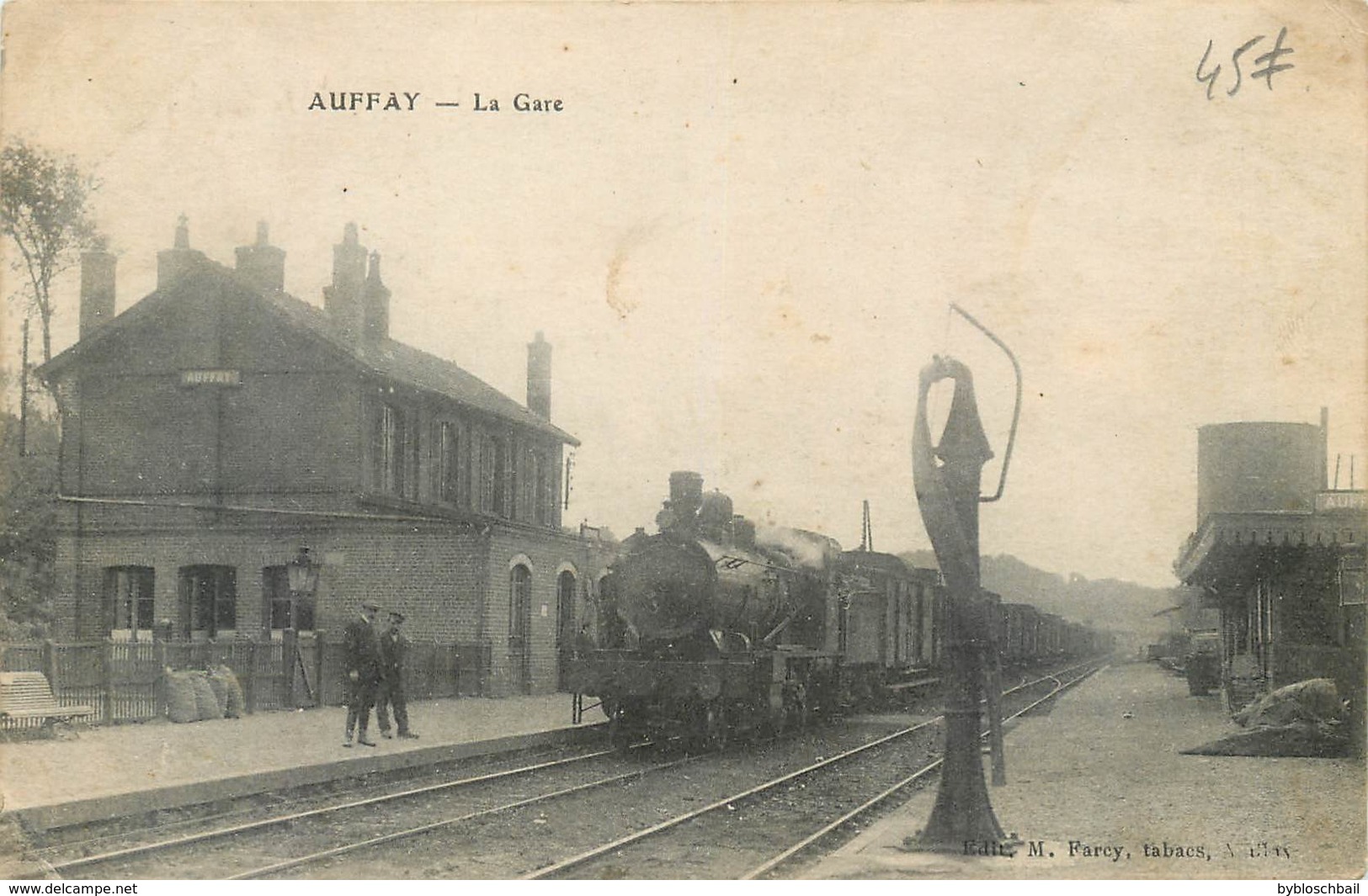 CPA 76 Seine Maritime Auffay La Gare Train Vapeur - Auffay