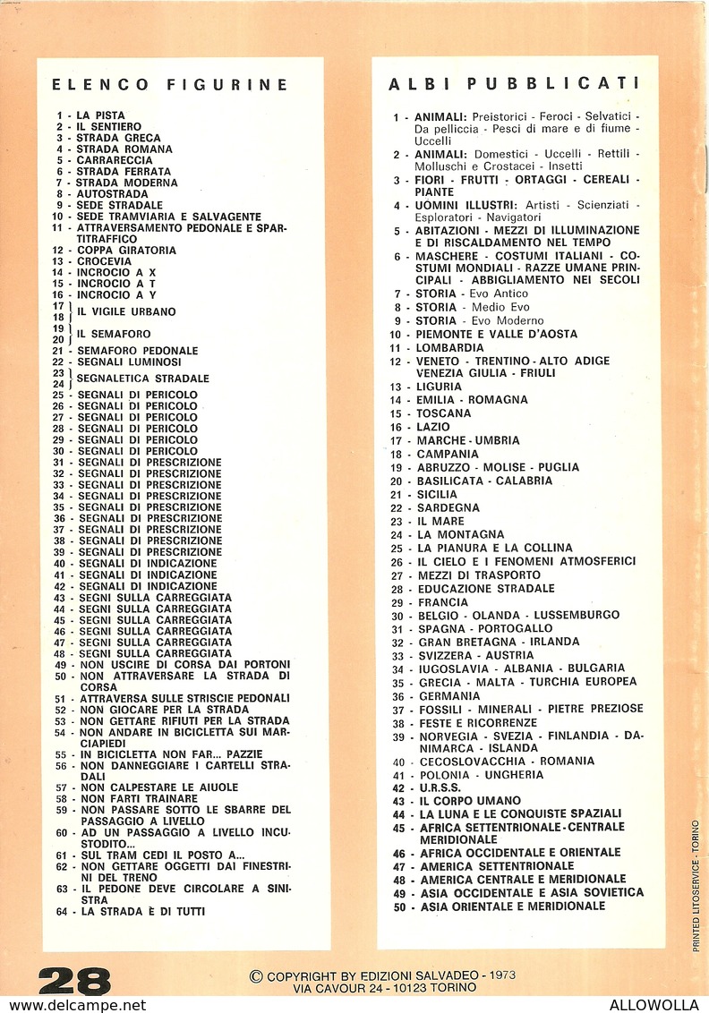 3094 "MERAVIGLIOSE FIGURINE PER LE MIE RICERCHE-EDUCAZIONE STRADALE"  FASCICOLO ORIGINALE - Geografia