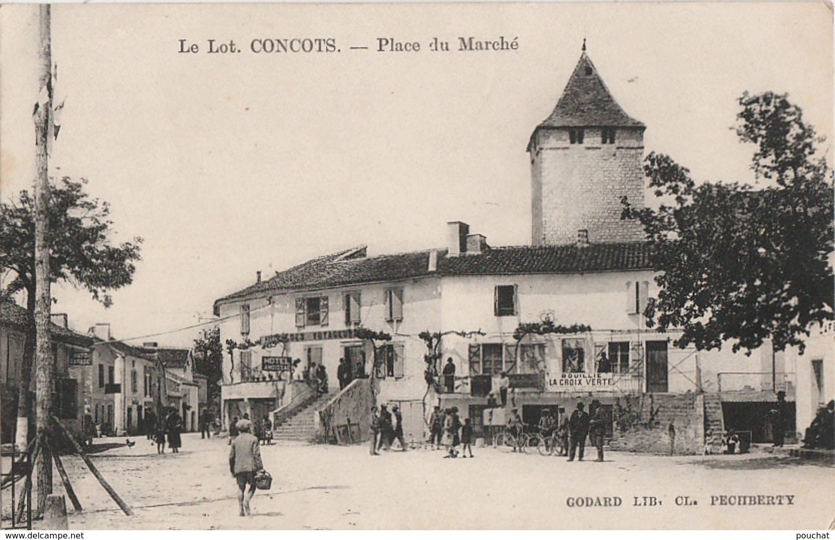 A1- 46) CONCOTS (LOT)  PLACE DU MARCHE  - (ANIMEE - 2 SCANS) - Other & Unclassified