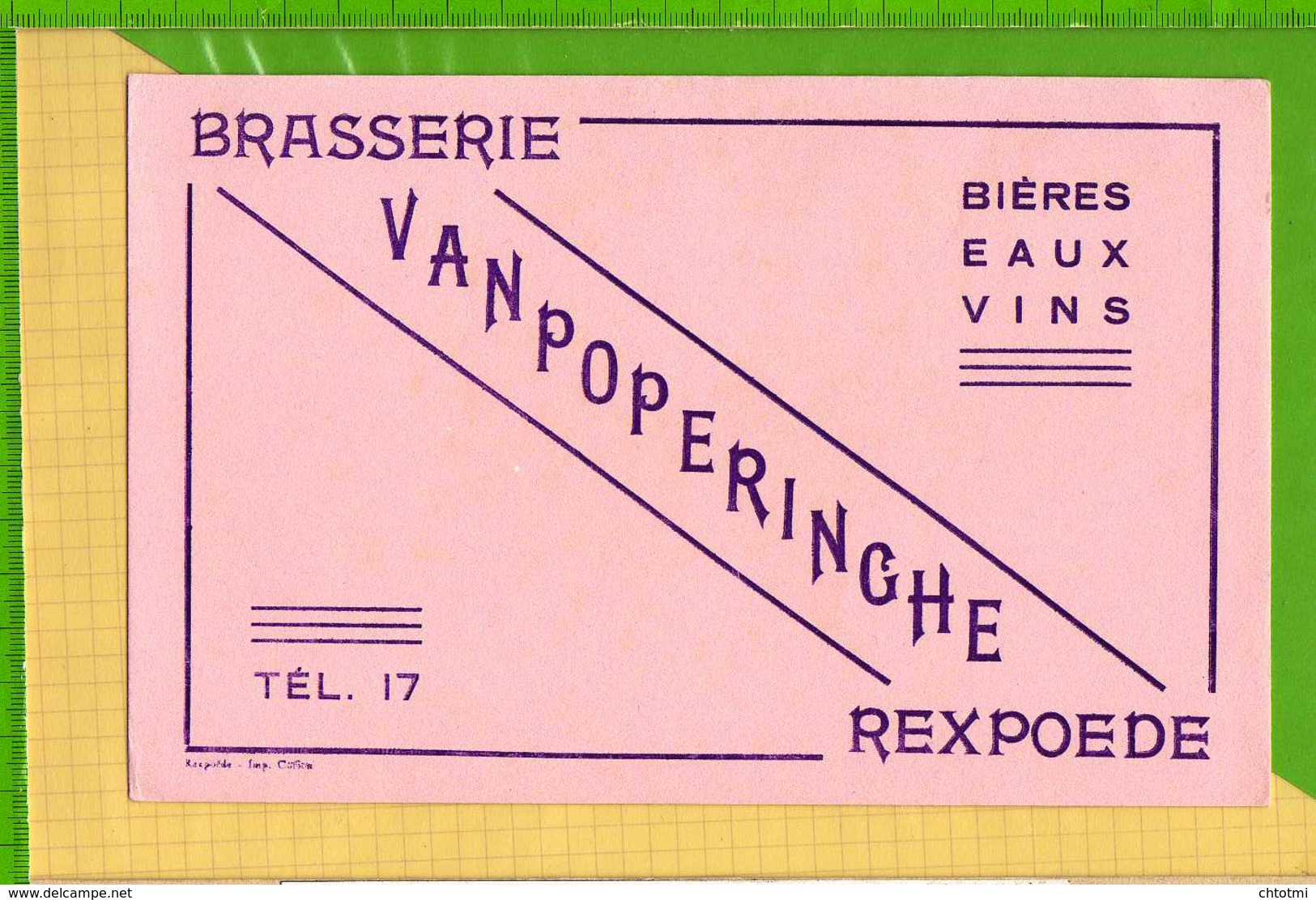 Buvard & Blotting Paper : BRASSERIE VANPOPERINGHE A REXPOEDE (ancien ) - Liqueur & Bière