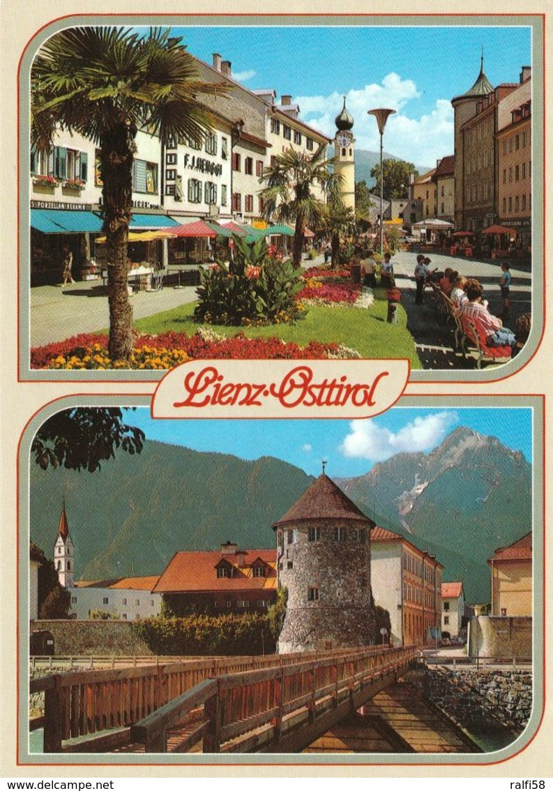 1 AK Österreich Osttirol * Die Stadt Lienz - Oben Hauptplatz - Unten Isel-Brücke Und Der Alte Wehrturm Der Stadtmauer * - Lienz