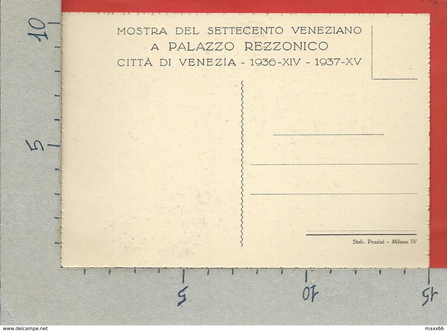 CARTOLINA NV ITALIA - 1936 Mostra Settecento Veneziano A Cà Rezzonico - VENEZIA - Portego Di Zianigo - 10 X 15 - Esposizioni