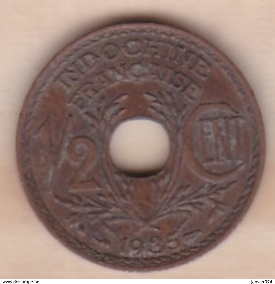 Indochine Française. 1/2 Cent 1935. Bronze - Indochina Francesa