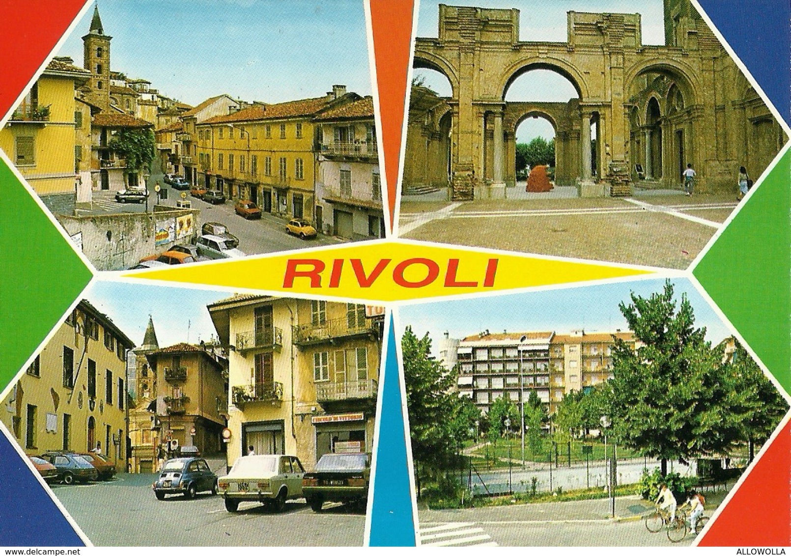 3102 "RIVOLI -4 VEDUTE " AUTO ANNI'60/70 CARTOLINA POST. ORIG. NON SPEDITA - Rivoli