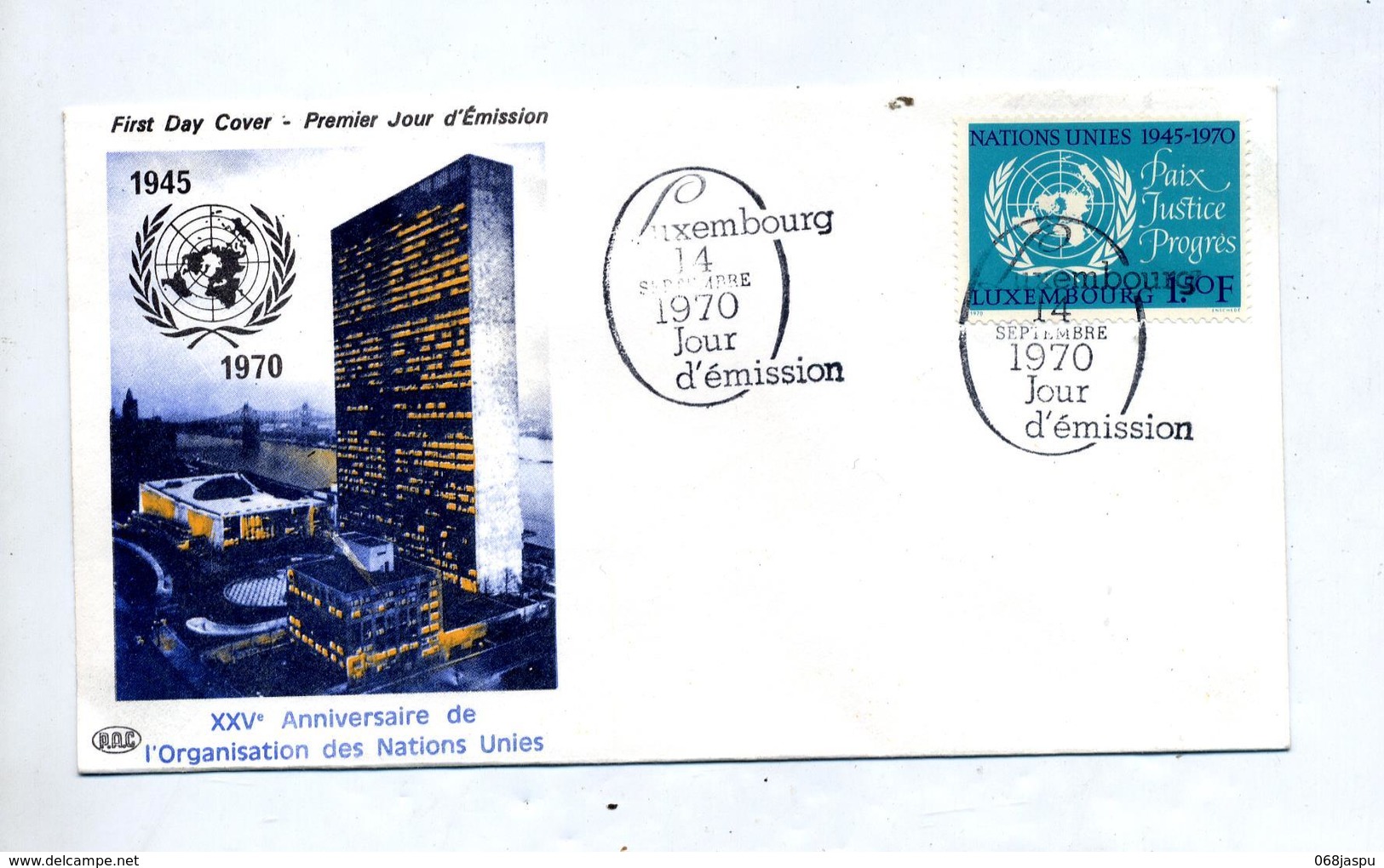 Lettre Fdc 1970 Nations Unis Publicite Medicale - FDC