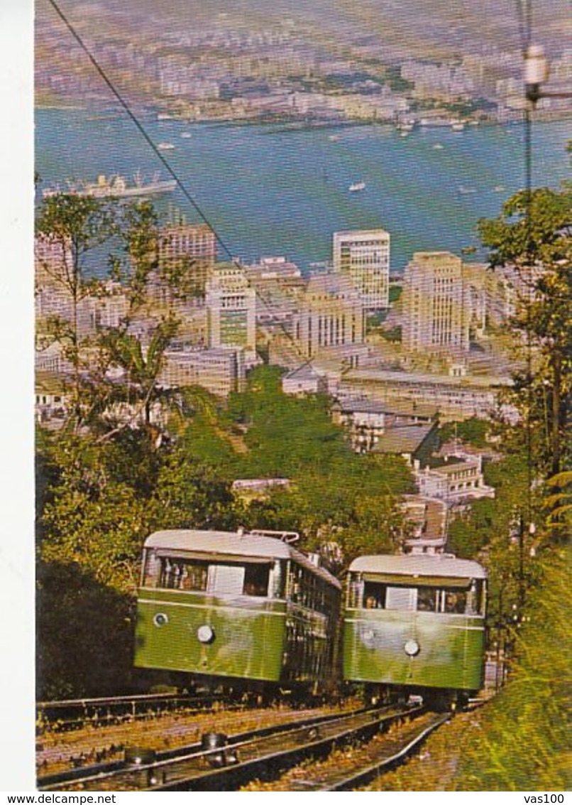 CPA TRANSPORTS, TRAINS, FUNICULAR RAILWAY IN KOWLOON- HONG KONG - Funicolari