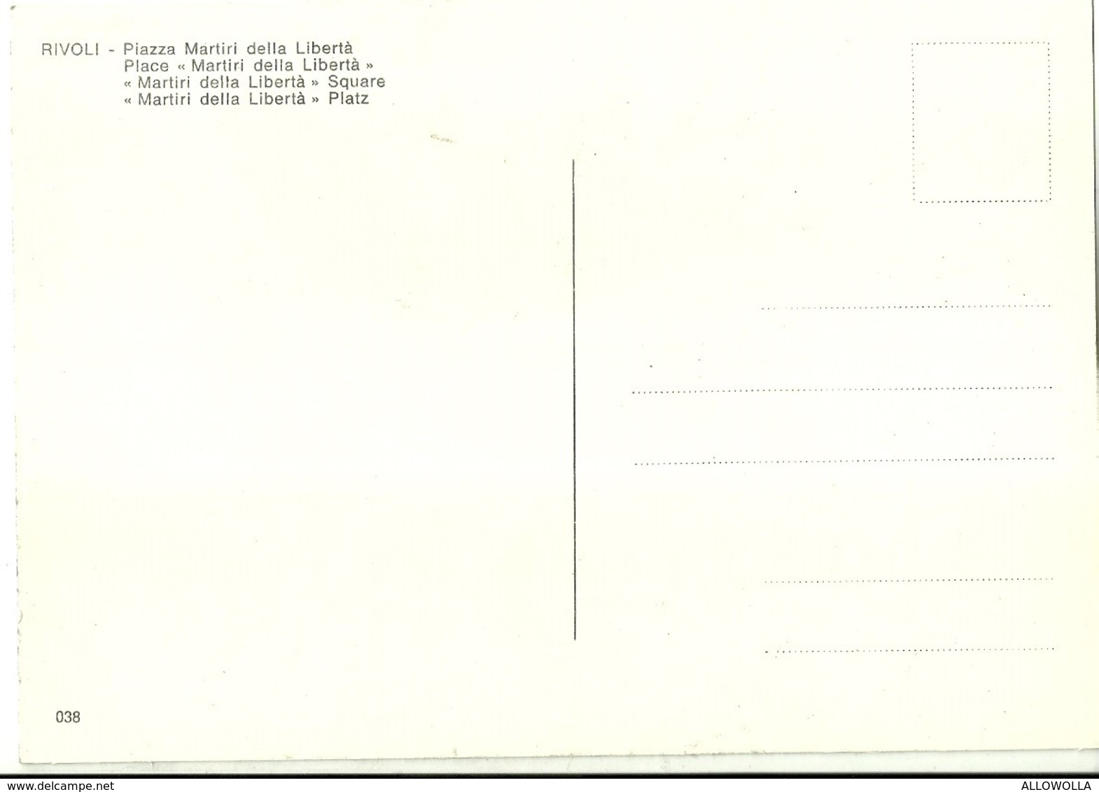 3106 " RIVOLI-PIAZZA MARTIRI DELLA LIBERTA' " AUTO ANNI '60 CARTOLINA POST. ORIG. NON SPEDITA - Rivoli