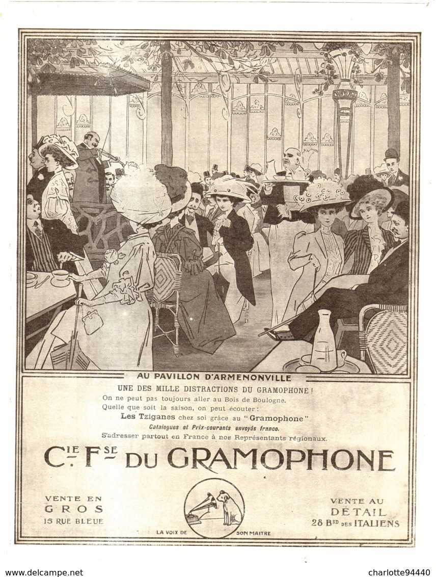 PUB " COMPAGNIE FRANCAISE De GRAMOPHONE   " 1907 ( 1 ) - Other & Unclassified