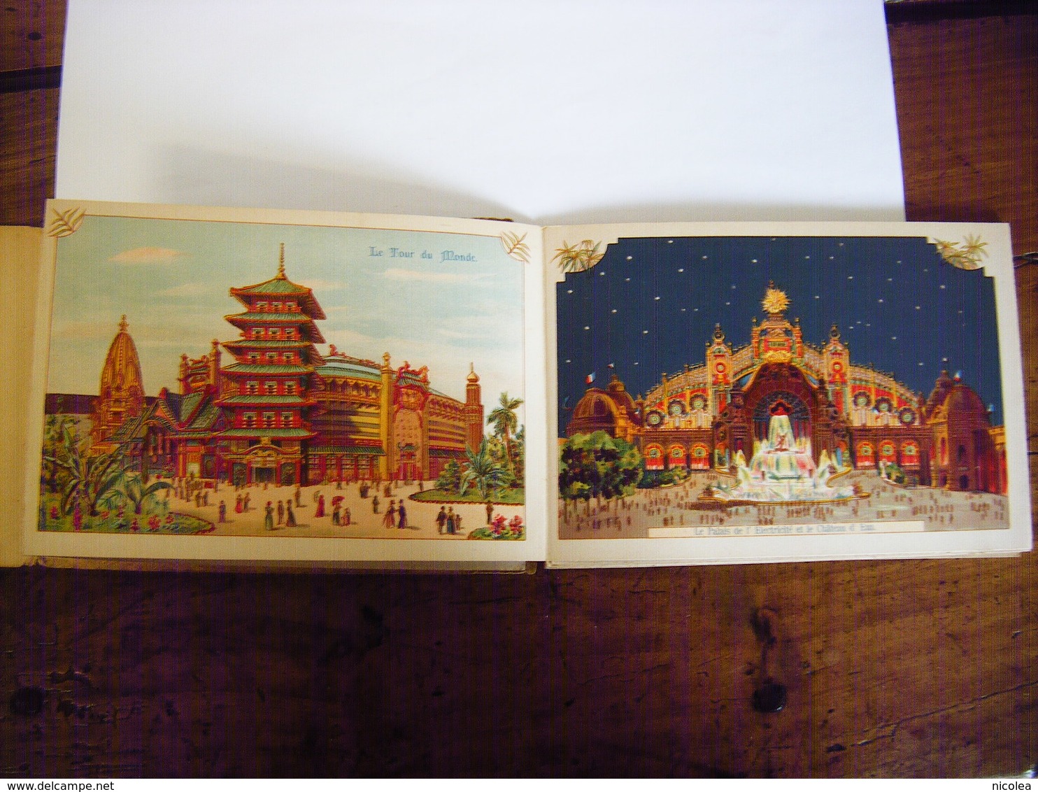 EXPOSITION UNIVERSELLE PARIS 1900 CARNET RECUEIL GUIDE  DE 12 DESSINS ORIGINAUX COMPLET EN T.B.E.