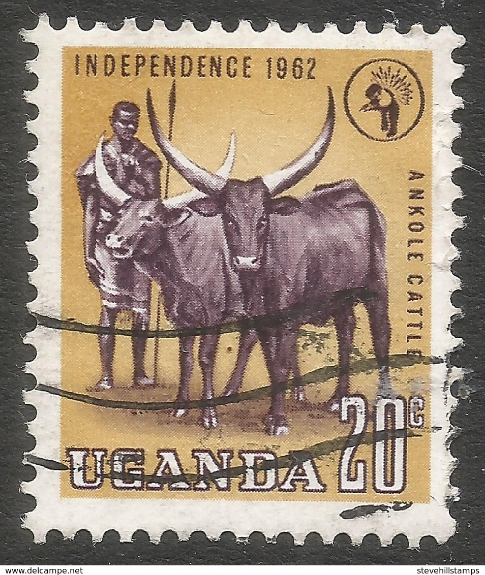 Uganda. 1962-64 Independence. 20c Used. SG 102 - Uganda (1962-...)