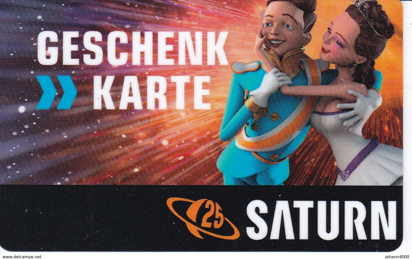 Geschenkkarte Saturn   Gift  25 Jahre - Cartes Cadeaux